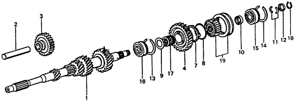 Transmission - Manual/5MT Mainshaft - Mainshaft Gears for 1976 Honda CIVIC HATCHBACK #1
