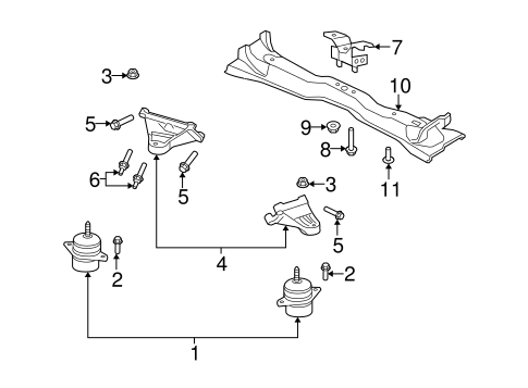 Engine/Engine & Trans Mounting for 2010 Ford Mustang #1