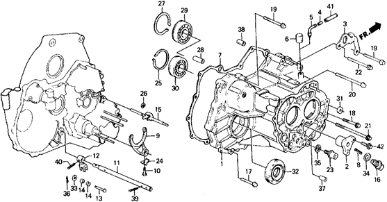 TRANSMISSION - AUTOMATIC/AT TRANSMISSION HOUSING for 1990 Honda CIVIC 5-DOOR #1
