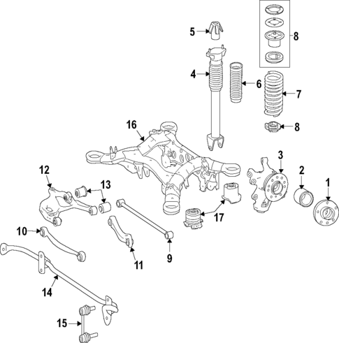 Rear Suspension for 2017 Mercedes-Benz GLE 350 #1