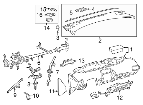 BODY/INSTRUMENT PANEL for 2016 Toyota Prius #1