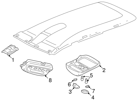 BODY/OVERHEAD CONSOLE for 2002 Toyota Sequoia #1