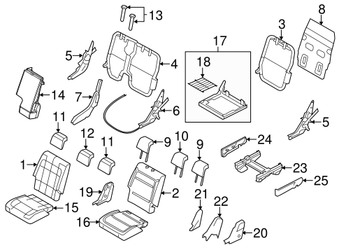 Body/Second Row Seats for 2013 Ford Flex #1