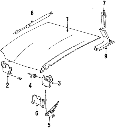 XJS HOOD & COMPONENTS
