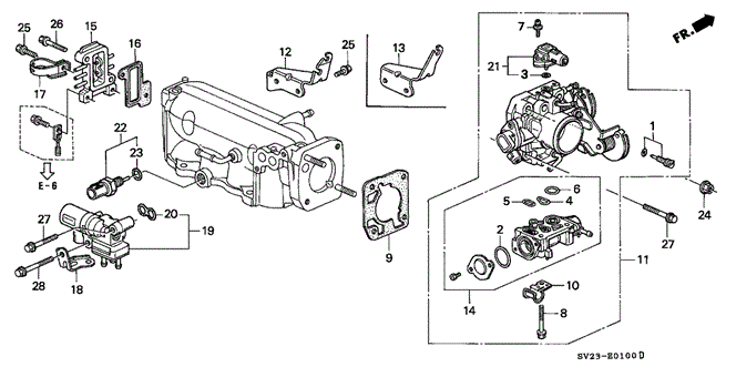 ENGINE/THROTTLE BODY for 1997 Honda ACCORD COUPE #1