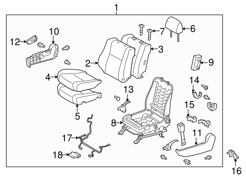 BODY/PASSENGER SEAT COMPONENTS for 2011 Toyota Sequoia #1