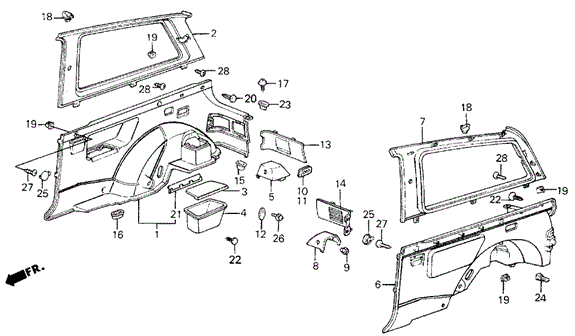 Side Lining 3DR for 1987 Honda Civic #0