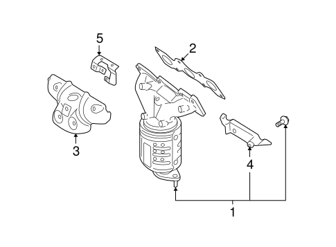 Exhaust Manifold for 2009 Hyundai Azera #0