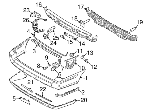 V70 BUMPER & COMPONENTS - REAR