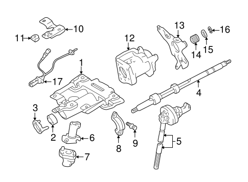 STEERING/STEERING COLUMN ASSEMBLY for 2005 Toyota Tundra #1