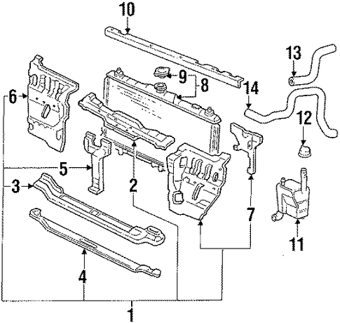 OEM Honda 60434-SF1-G02ZZ - Center Support OEM Honda 60434-SF1-G02ZZ - Center Support