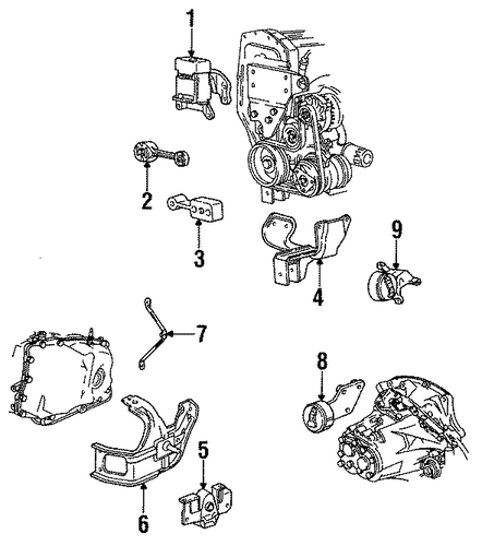 Achieva ENGINE & TRANS MOUNTING 2