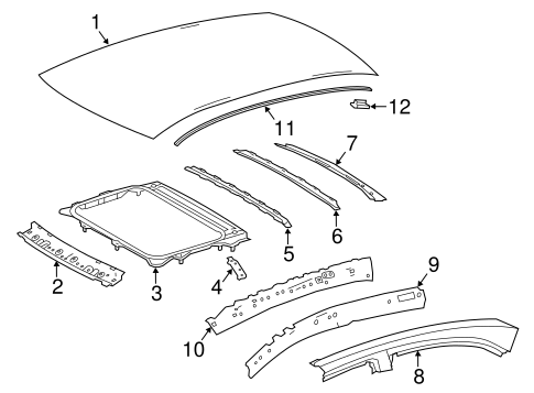 BODY/EXTERIOR TRIM - ROOF for 2014 Toyota Corolla #1