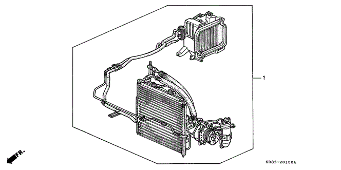 BODY / AIR CONDITIONING/KIT for 1993 Honda CIVIC COUPE #1