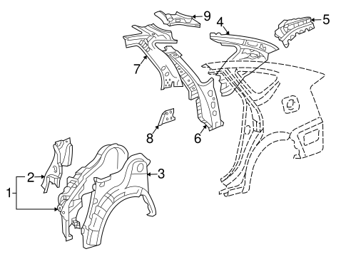 BODY/INNER STRUCTURE for 2007 Toyota Prius #1