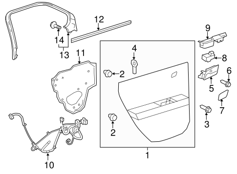 REAR DOOR Parts for 2012 Chevrolet Equinox #3
