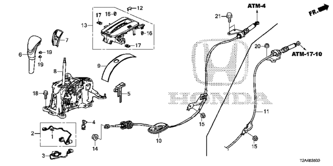 CHASSIS/SELECT LEVER for 2013 Honda ACCORD SEDAN #1