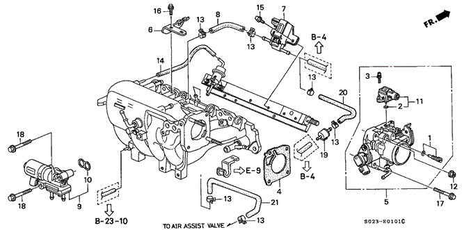 Engine/Throttle Body (VTEC) (MT) for 2000 Honda CIVIC COUPE #1
