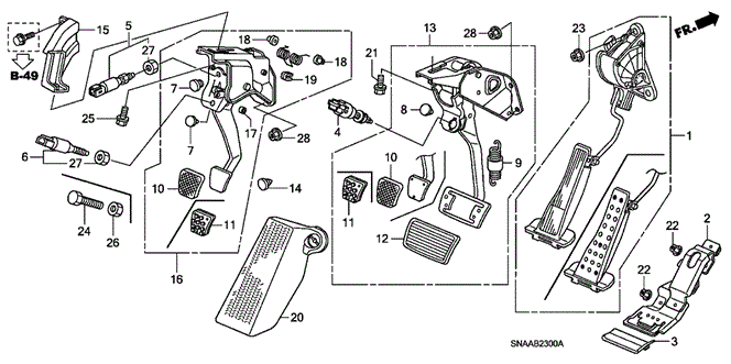 CHASSIS/PEDAL for 2009 Honda CIVIC SEDAN #1