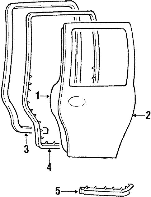 Door & Components for 2001 Lincoln Navigator #1