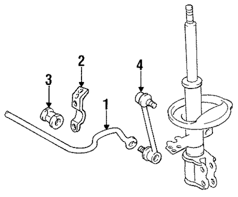 REAR SUSPENSION/STABILIZER BAR & COMPONENTS for 1996 Toyota Camry #1