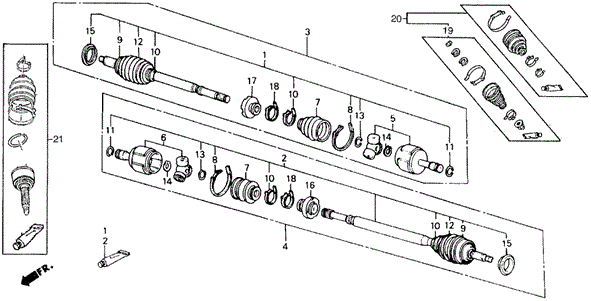 CHASSIS/DRIVESHAFT (1) 2WD for 1988 Honda CIVIC 5-DOOR #1