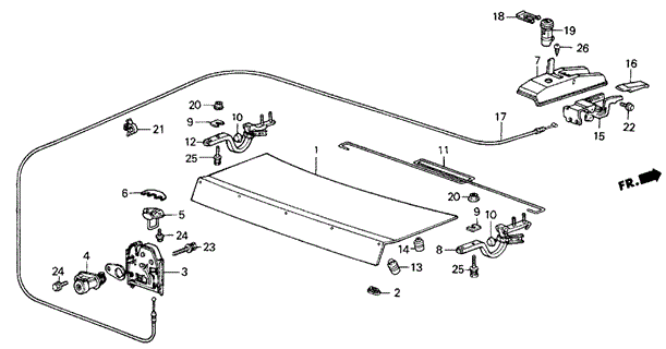 BODY / AIR CONDITIONING/TRUNK LID ('84-'85) 4DR for 1985 Honda CIVIC SEDAN #1