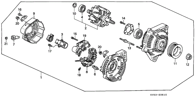 ENGINE/ALTERNATOR (DENSO) for 1996 Honda ACCORD 5-DOOR #1
