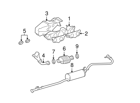 EXHAUST SYSTEM/EXHAUST COMPONENTS for 1999 Toyota Tacoma #1