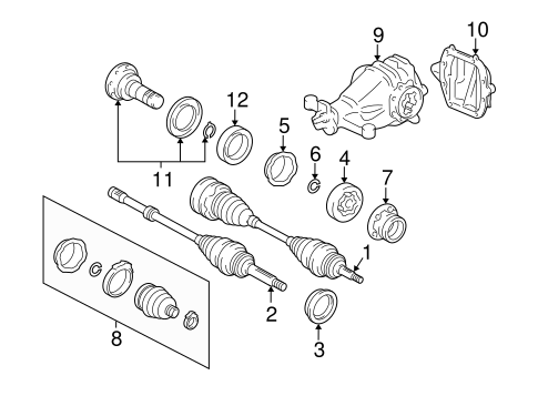 Axle & Differential for 2006 Lexus SC430 #0