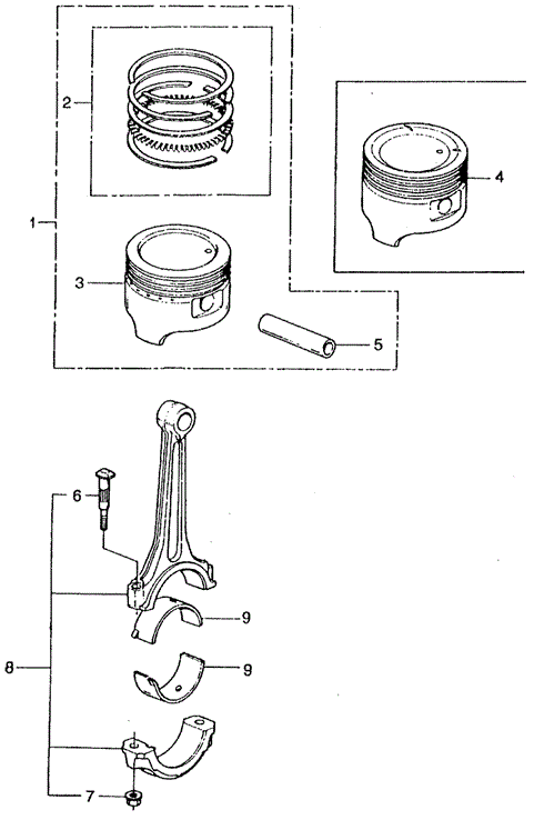 ENGINE/PISTON - CONNECTING ROD for 1982 Honda CIVIC SEDAN #1
