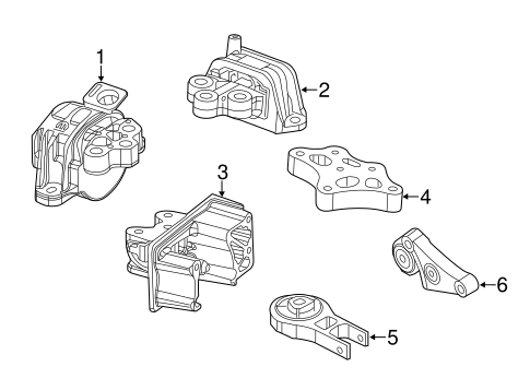 Engine & Trans Mounting for 2015 Jeep Renegade #0