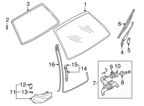 Glass - Lift Gate for 2001 Subaru Impreza #0