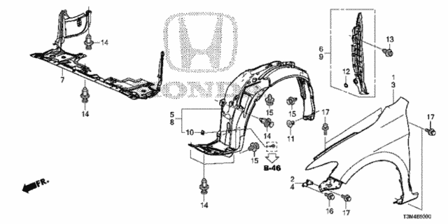 Front Fenders for 2017 Honda Accord #0
