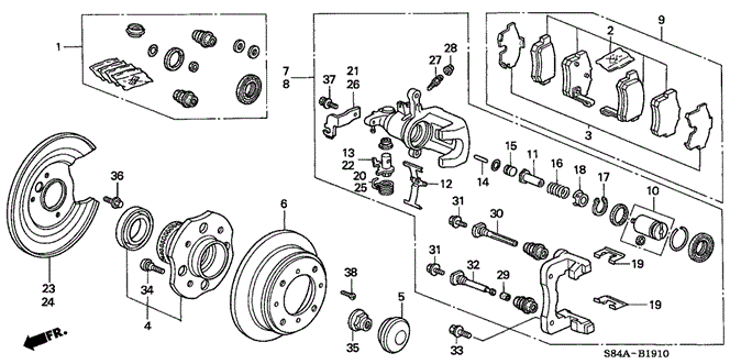 CHASSIS/REAR BRAKE (DISK) for 2002 Honda ACCORD SEDAN #1