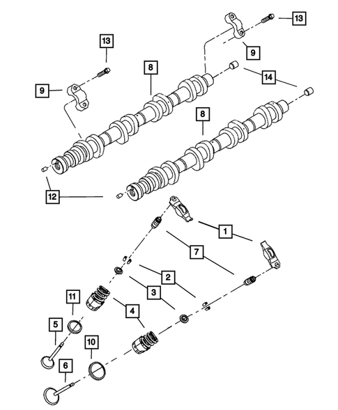 Camshaft and Valve for 2009 Dodge Dakota #0