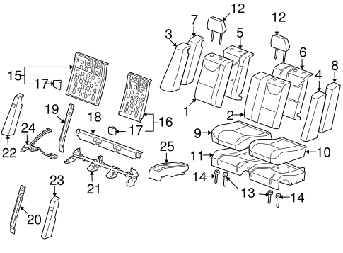 G6 REAR SEAT COMPONENTS