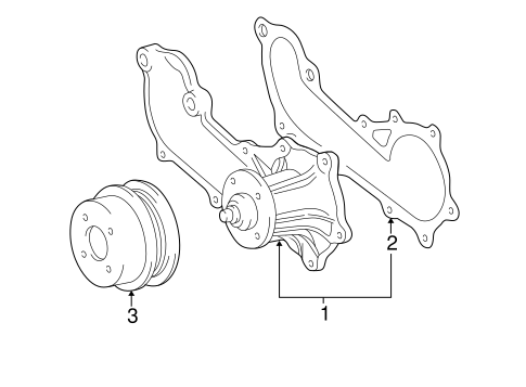 COOLING SYSTEM/WATER PUMP for 2001 Toyota Tacoma #1
