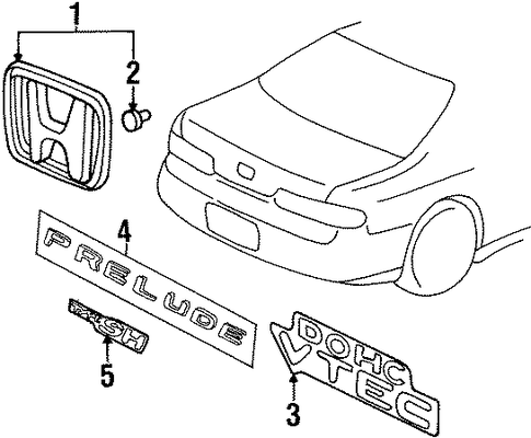 OEM Honda 75701-SD5-010 - Emblem OEM Honda 75701-SD5-010 - Emblem