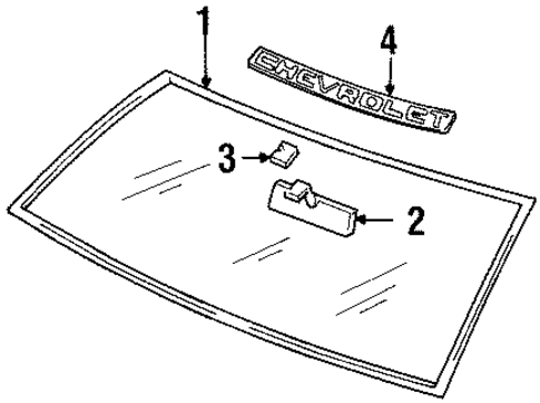 C2500 Pickup GLASS - WINDSHIELD