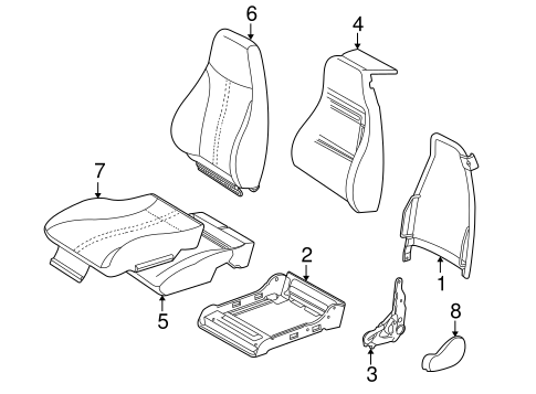 Front Seat Components for 2000 Chevrolet Camaro #0