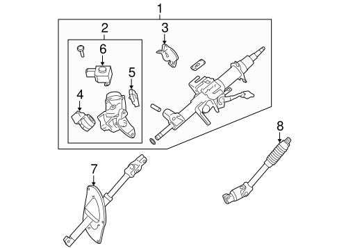 STEERING/STEERING COLUMN ASSEMBLY for 2011 Toyota Sequoia #1
