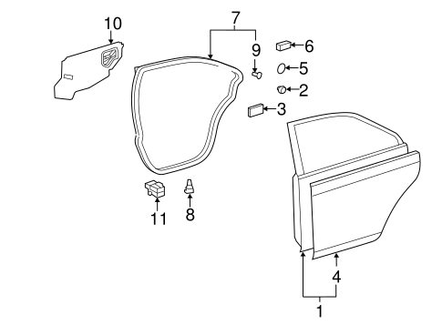BODY/DOOR & COMPONENTS for 2009 Toyota Camry #1