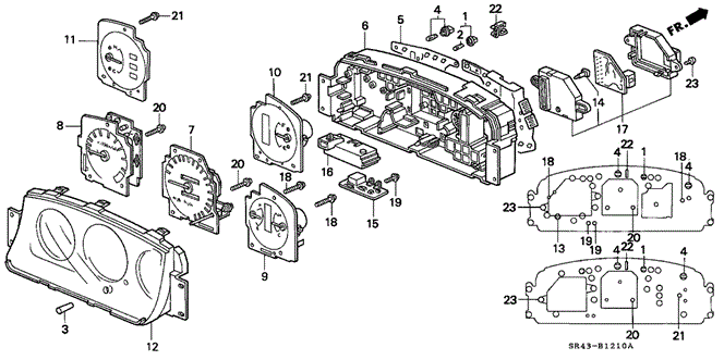 ELECTRICAL / EXHAUST / HEATER / FUEL/METER COMPONENTS for 1993 Honda CIVIC SEDAN #1