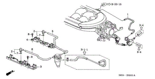 ENGINE/INSTALL PIPE - TUBING (V6) (2) for 2001 Honda ACCORD COUPE #1
