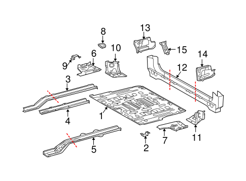 BODY/REAR FLOOR & RAILS for 2006 Toyota 4Runner #1