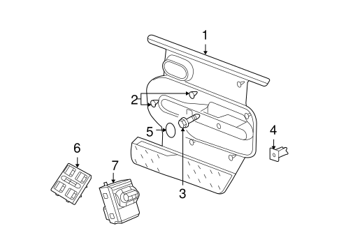 Wrangler INTERIOR TRIM - FRONT DOOR