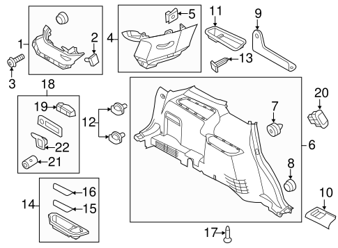Police Interceptor Utility INTERIOR TRIM - QUARTER PANELS