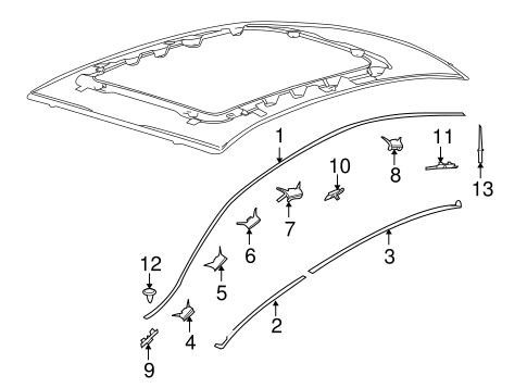 Exterior Trim - Roof for 2010 Lincoln MKS #0