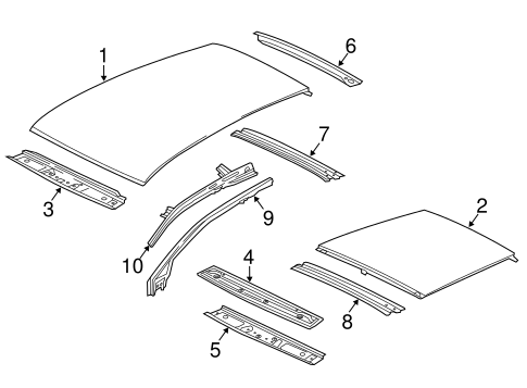 Roof & Components for 2017 Volkswagen Golf #0